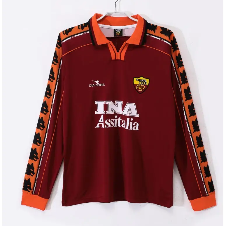 Maillot AS Roma Domicile manches longues Retro 1998/1999