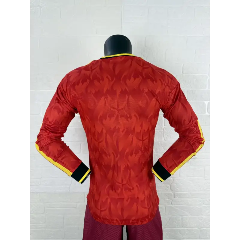 Maillot Belgique Coupe du Monde 2026 Domicile Version Joueur Manches Longues