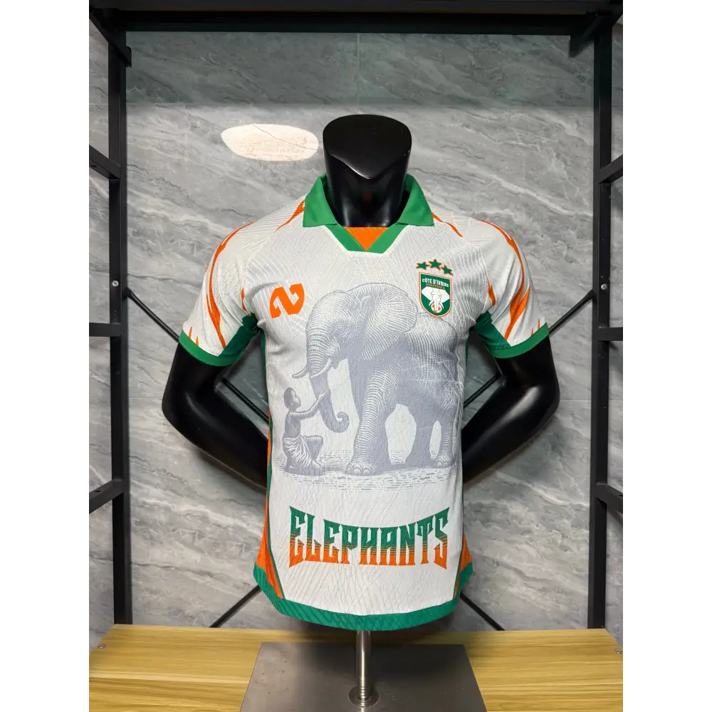 Maillot Cote d'Ivoire Concept Blanc Elephant Version Joueur 2025/2026