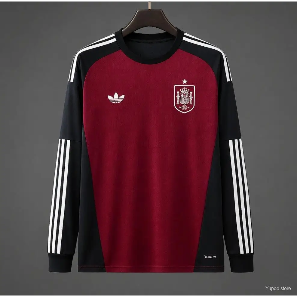 Maillot Espagne Coupe du Monde 2026 Gardien Bordeaux Manches longues