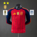 Maillot Espagne Domicile manches longues version joueur Coupe du Monde 2026 2 étoiles