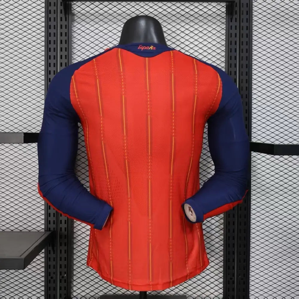 Maillot Espagne Domicile manches longues version joueur Coupe du Monde 2026