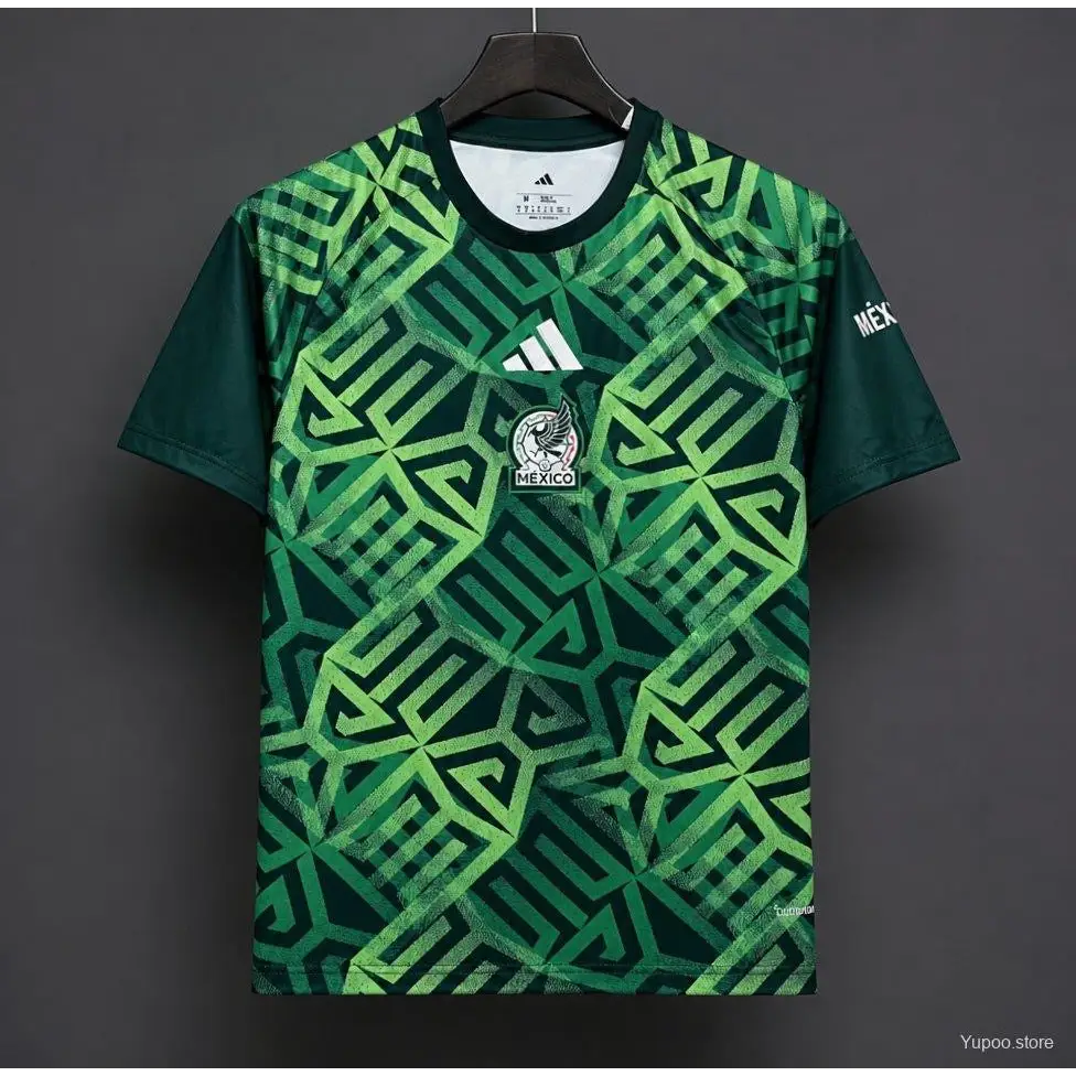 Maillot Mexique Pré Match Coupe du Monde 2026 Géometrique