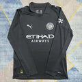 Manchester City Manches Longues Noir Extérieur 2025/2026