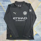 Manchester City Manches Longues Noir Extérieur 2025/2026