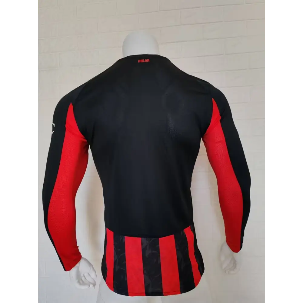 Milan AC Domicile Manches Longues Version Joueur 2025/2026