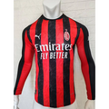 Milan AC Domicile Manches Longues Version Joueur 2025/2026