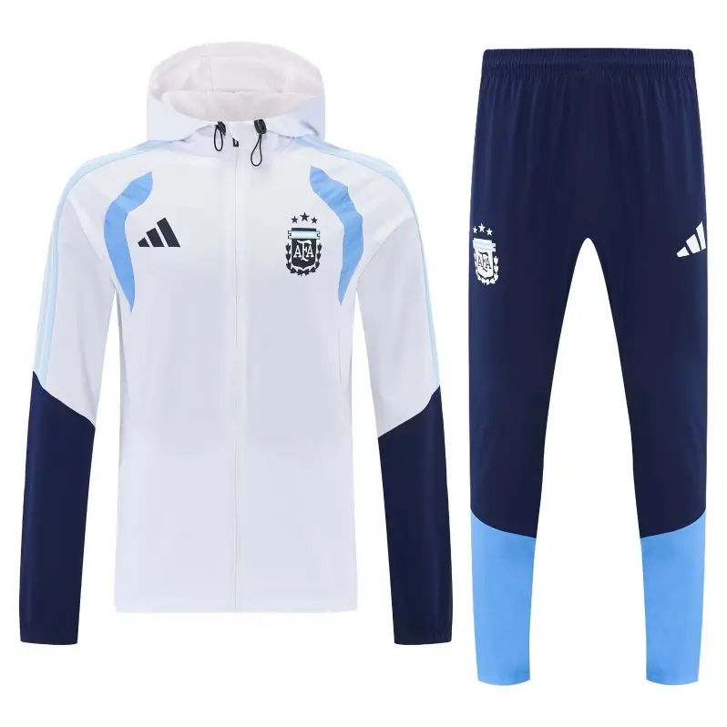 Survêtement A Capuche Coupe-Vent Argentine Blanc 2026