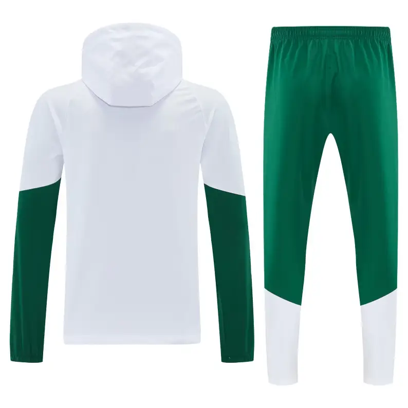 Survêtement A Capuche Coupe-Vent Italie Blanc & Vert 2026