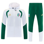 Survêtement A Capuche Coupe-Vent Italie Blanc & Vert 2026