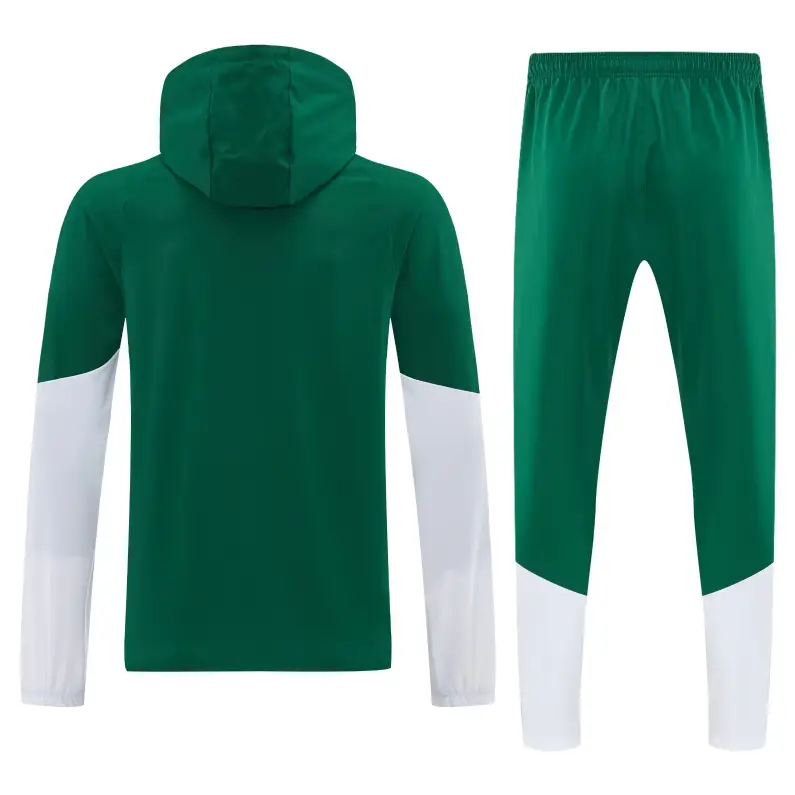 Survêtement A Capuche Coupe-Vent Italie Vert & Blanc 2026