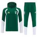 Survêtement A Capuche Coupe-Vent Italie Vert & Blanc 2026