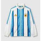 Survêtement Coupe-Vent Argentine Blanc & Rayures Bleues 2026