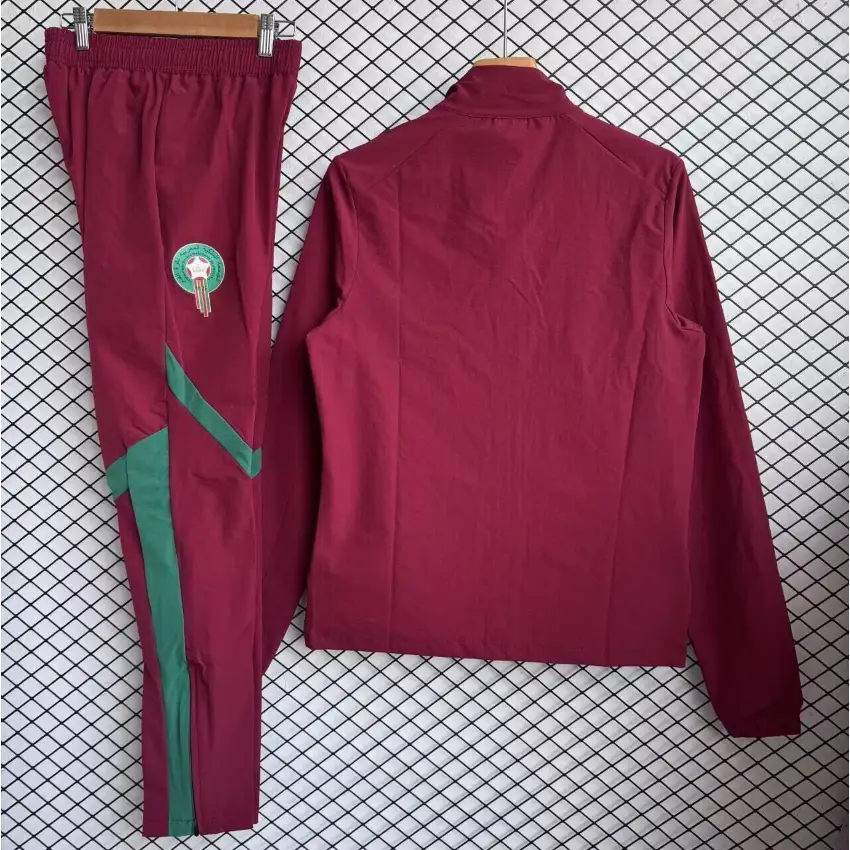 Survêtement Coupe-Vent Maroc Rouge & Vert 2026