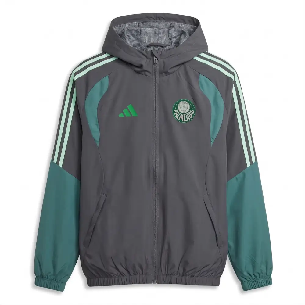 Veste A Capuche Coupe-Vent Palmeiras Vert & Gris 2026