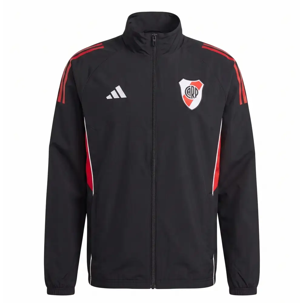Veste Coupe-Vent River Plate Noir & Rouge 2026